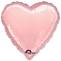 Сердце металлик розовое 18" (Анаграм)/ 1204-0223